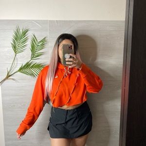 Reworked Cropped Nike Hoodie 🥰🥰